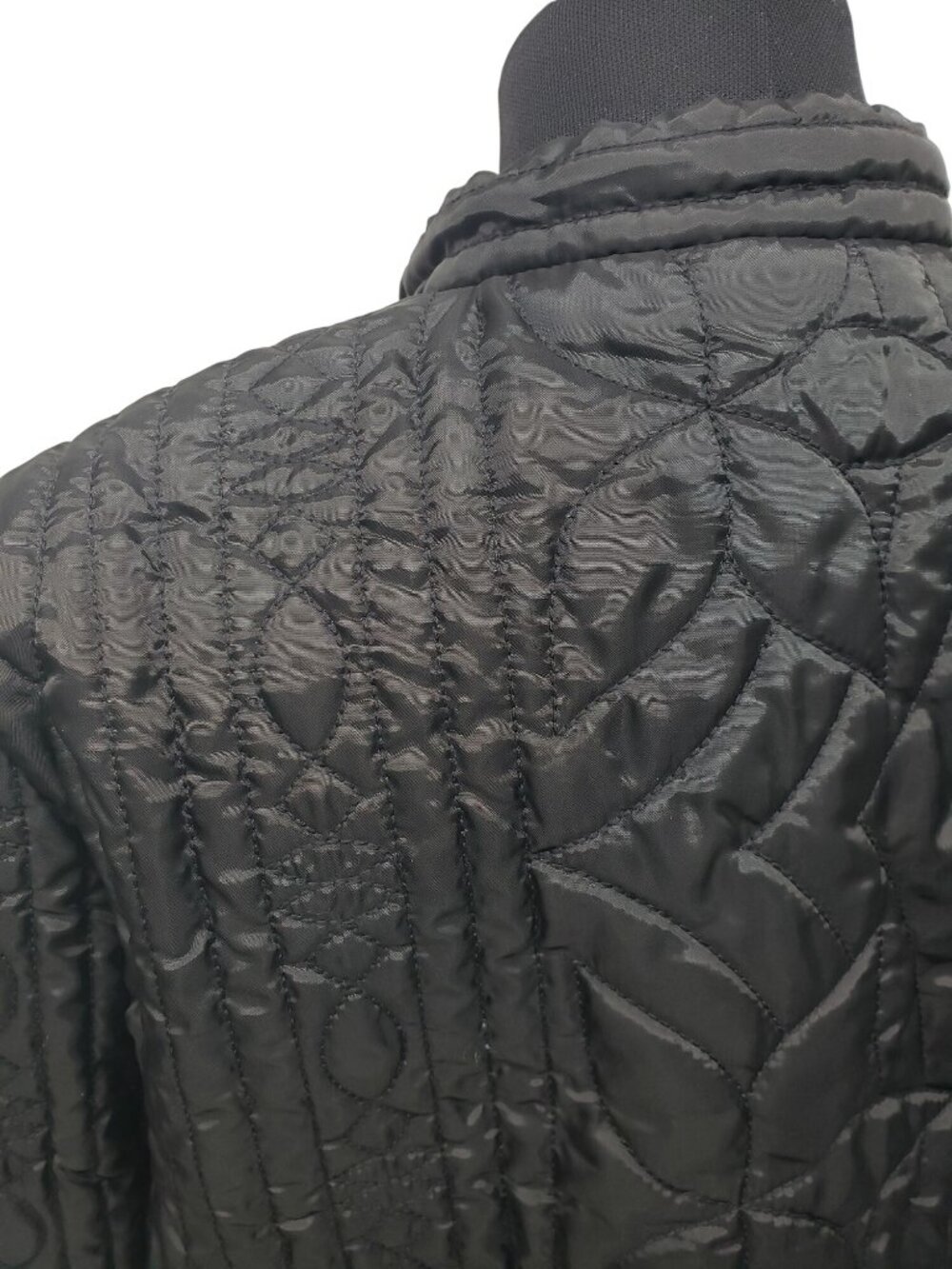 Free People Quinn Black Quilted Velvet Jacket Boho Floral Puff Sleeve Cropped S - Picture 10 of 14